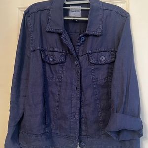 Tommy Bahama Navy Blue Linen jacket/shirt